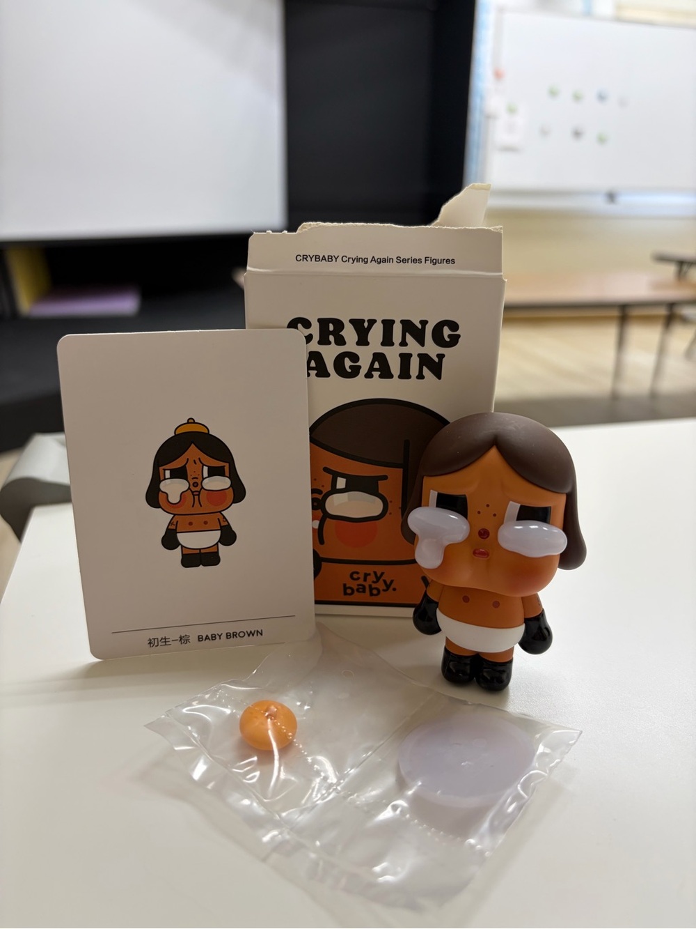 Pop Mart Crybaby “Crying Again” Series Vinyl Figure - Baby Brown